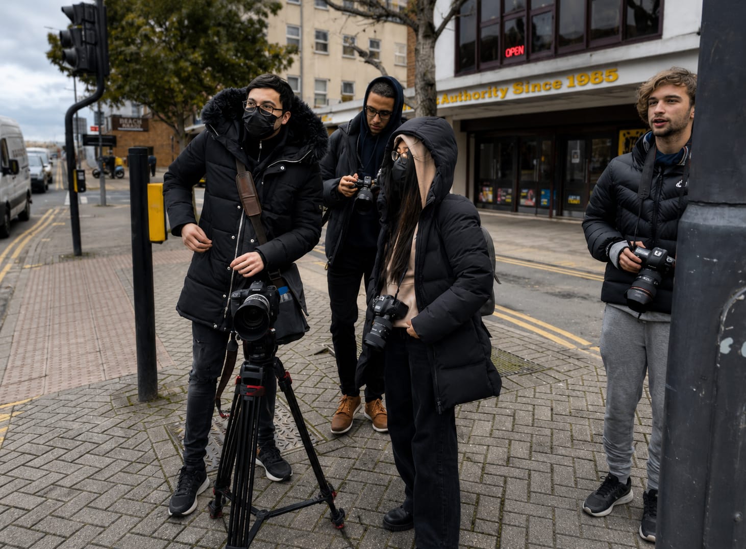 Location filming on the street